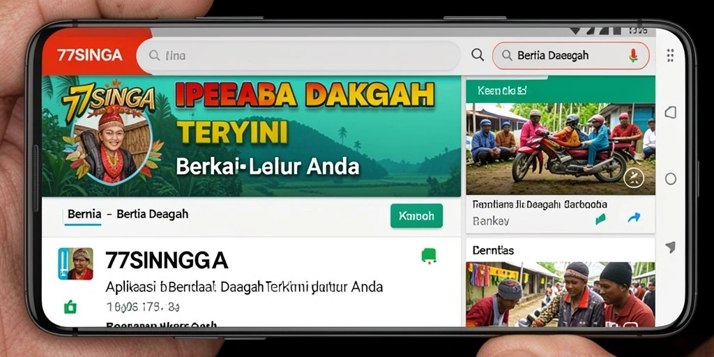 Tampilan antarmuka aplikasi 77SINGA yang modern dan informatif.