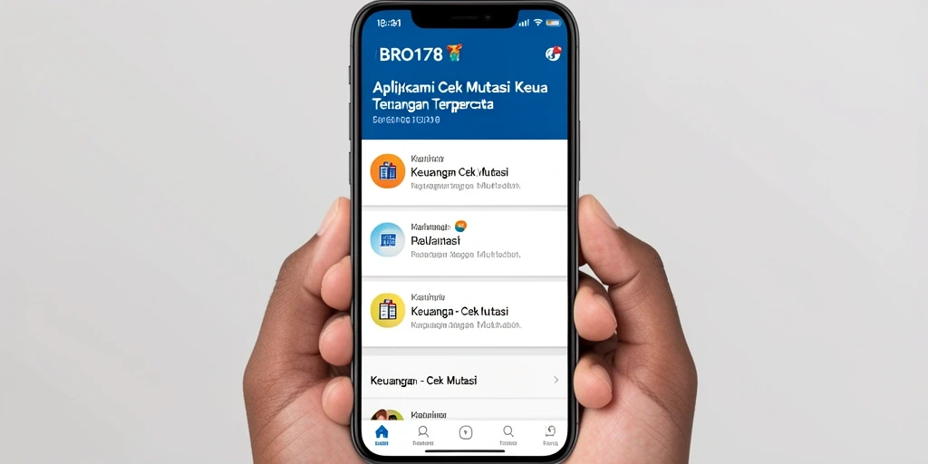 Tampilan antarmuka aplikasi Cek Mutasi BRO178 yang user-friendly.