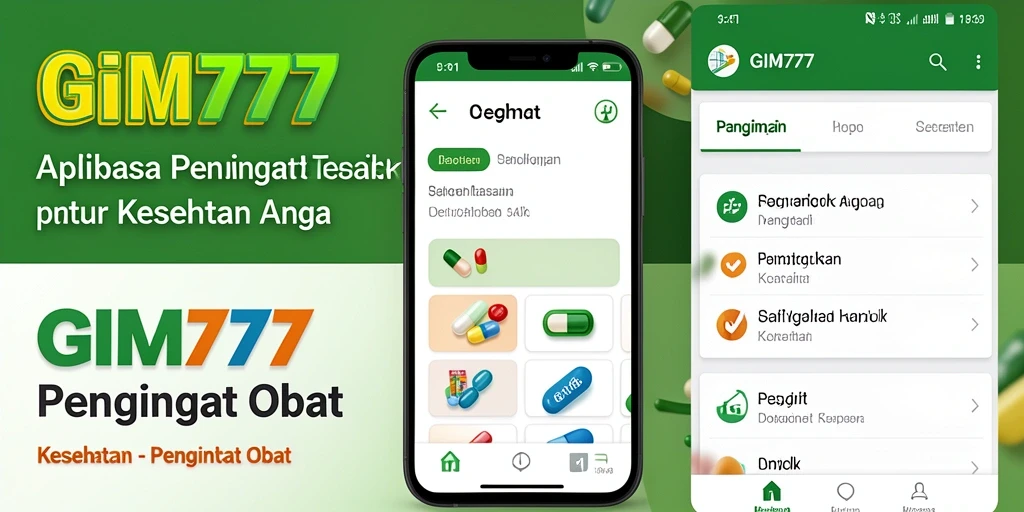 Tampilan antarmuka GIM777 untuk pengingat obat yang efisien.