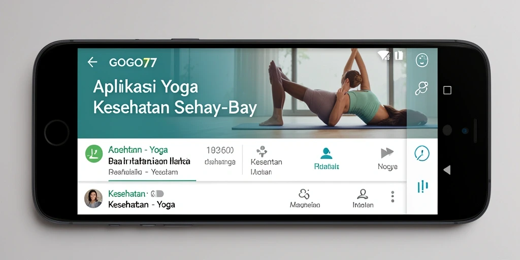 Tampilan antarmuka GOGO77 dengan berbagai pose yoga.