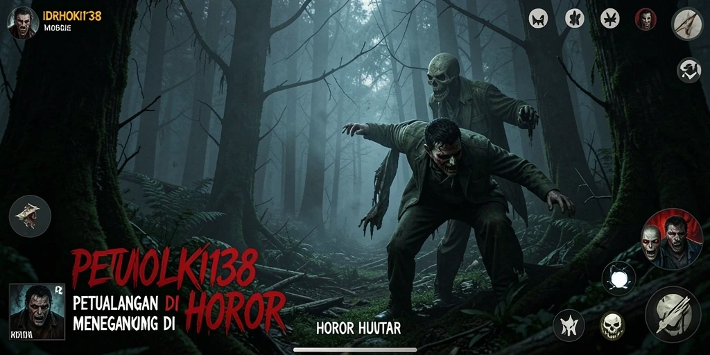 Antarmuka menakutkan dengan suasana hutan mencekam di IDRHOKI138.
