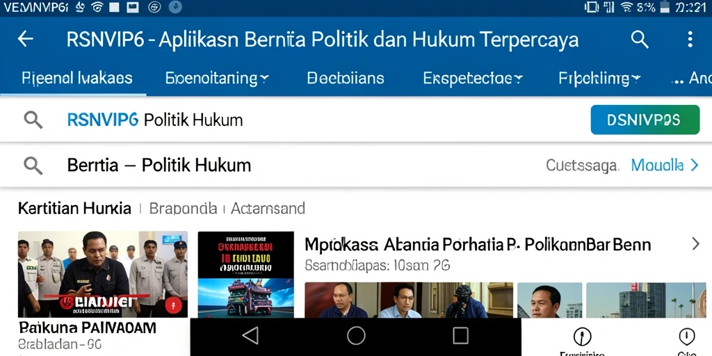 Antarmuka pengguna RSNVIP6 yang modern dan fungsional.